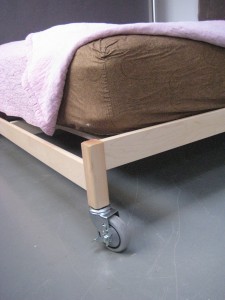 Maple Bedframe on Casters