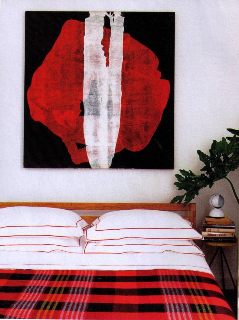 Dapwood Furniture's Still Waters bed frame featured in elle decor November 2010 pg 221